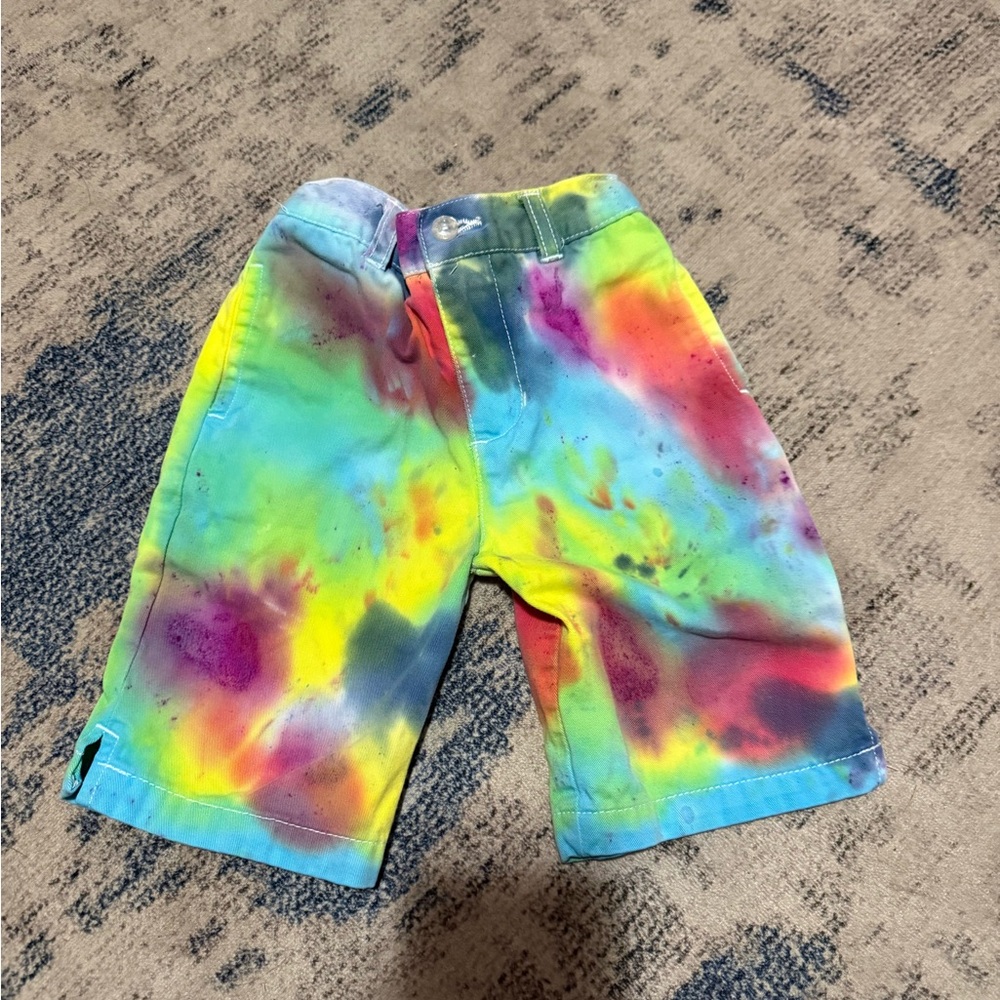 Colorful Tie-Dye Kids Shorts